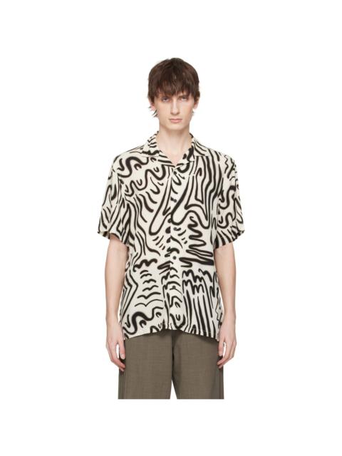 OAS Off-White & Black Aerosol Viscose Shirt
