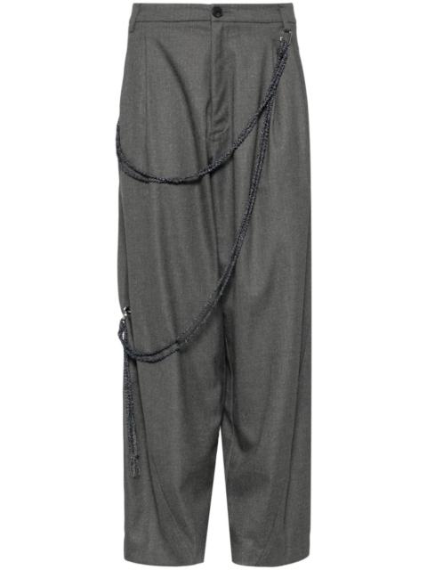 DARKPARK chain adorned wide-leg trousers