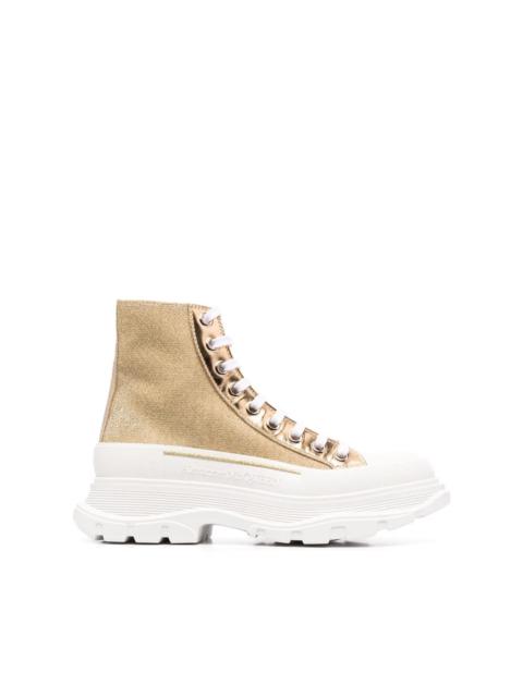 Alexander McQueen Tread Slick glitter-embellished sneakers