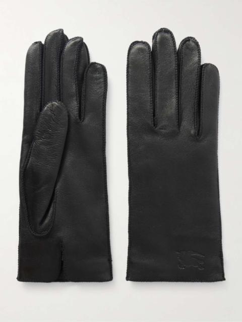 Burberry Debossed leather gloves