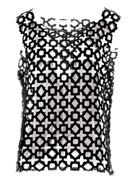 NICCOLÒ PASQUALETTI Carta geometric-lace tank top