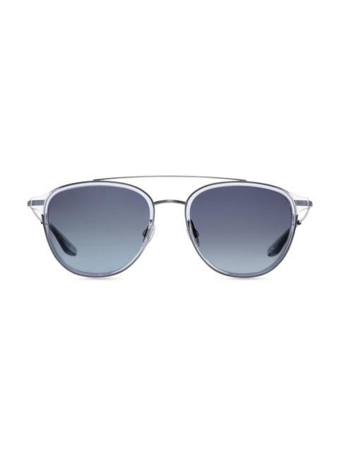 BARTON PERREIRA Men's Courtier 55MM Aviator Sunglasses - Blue Smoke Pewter