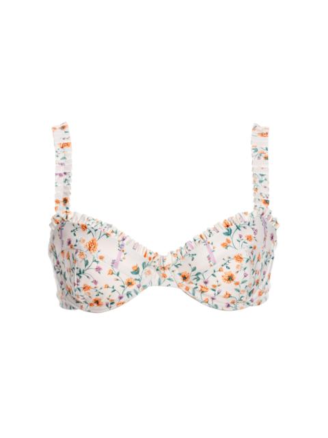 Argaz Printed Bikini Top floral