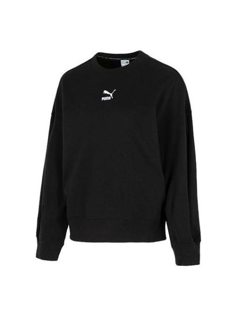PUMA (WMNS) PUMA Better Classic Relaxed Crew 'Black' 673570-01