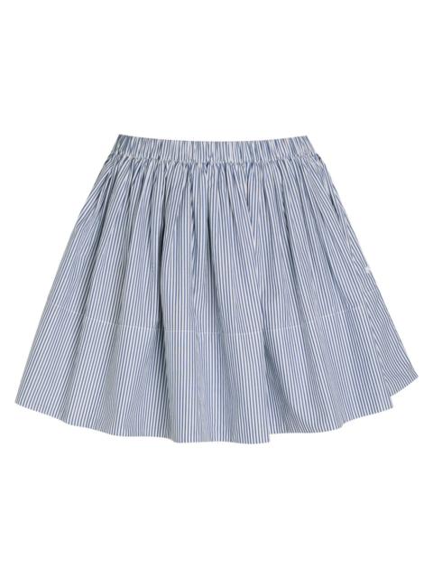 SUZIE KONDI Suzie Kondi Fousta Striped Cotton-poplin Mini Skirt