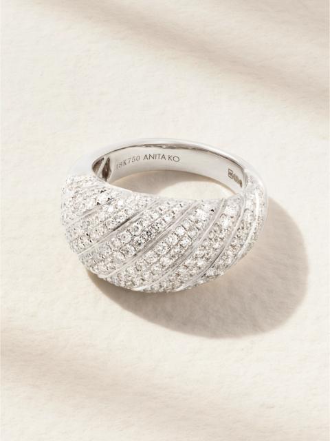 ANITA KO Domed 18-karat White Gold Diamond Ring