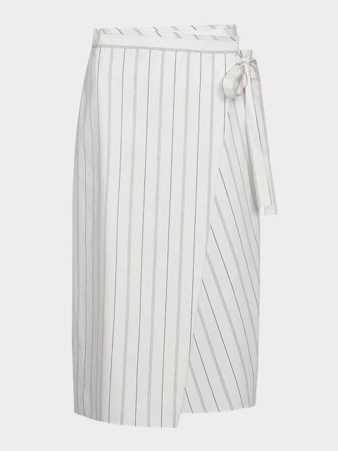 Vince Stripe Wrap Skirt