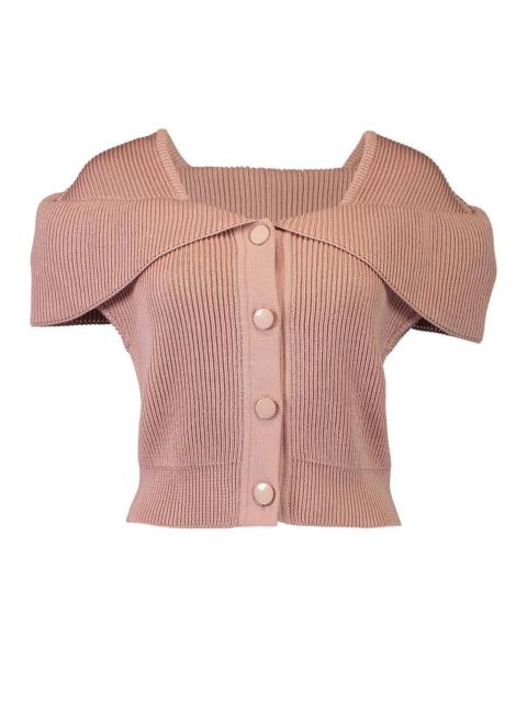 Chloé Foldover Button Knit Blouse