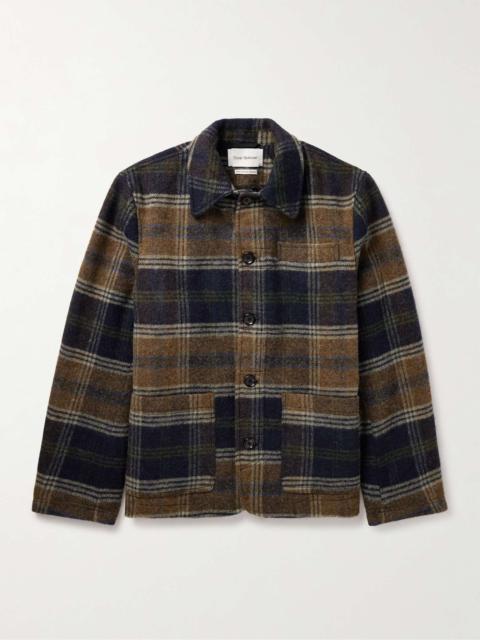 Oliver Spencer Lambeth Checked Wool-Flannel Shirt Jacket
