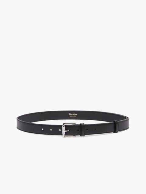 ★Max Mara★M belt 30 mm Black leather belt female | Max Mara
