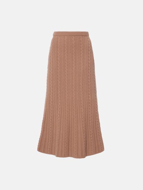 WOOL BLEND KNITTED SKIRT