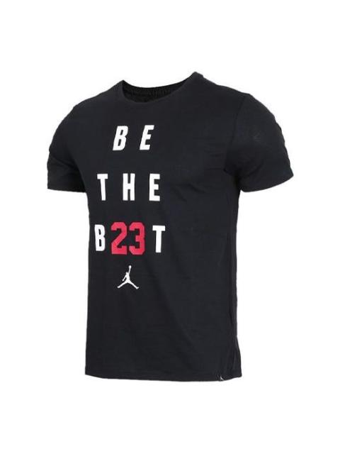 Jordan Air Jordan Alphabet Printing Casual Short Sleeve Black 895150-010