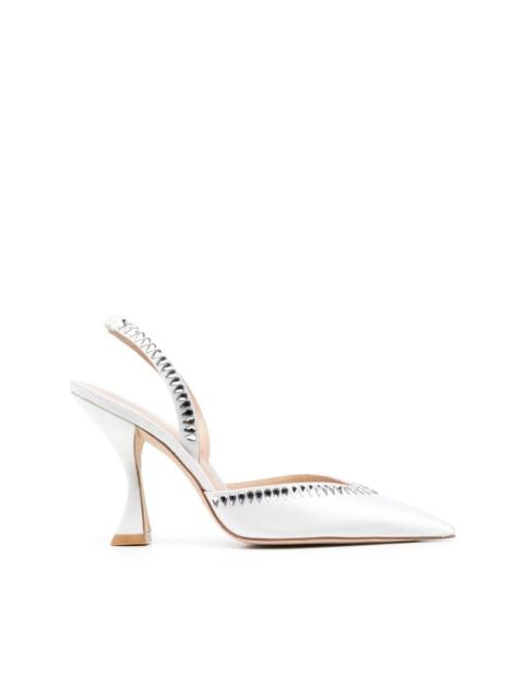 Stuart Weitzman crystal-embellished slingback 110mm pumps