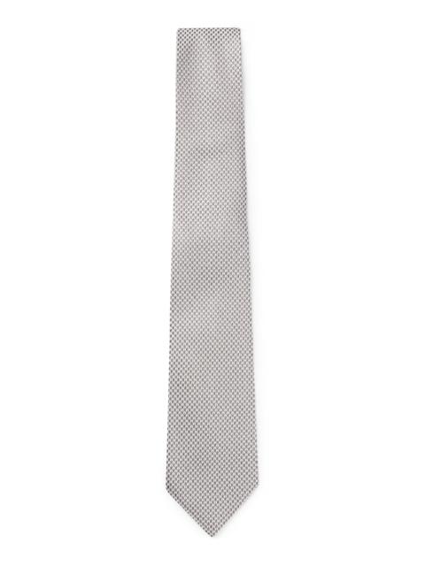 BOSS PATTERNED TIE IN ITALIAN-MADE SILK JACQUARD