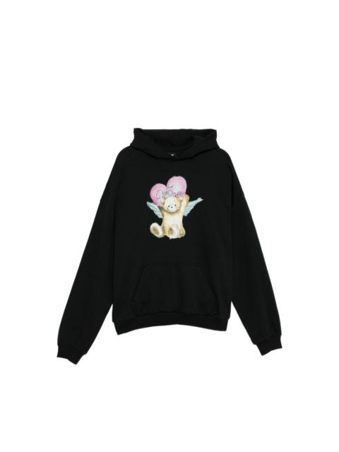 We11done TEDDY-PRINT HOODIE