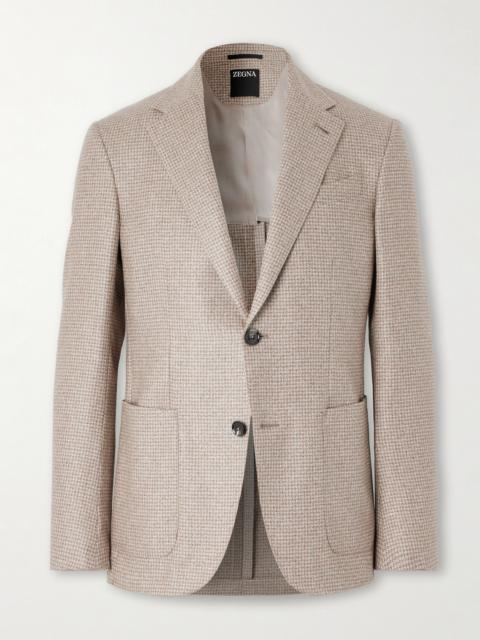 ZEGNA Houndstooth Silk and Cashmere-Blend Blazer