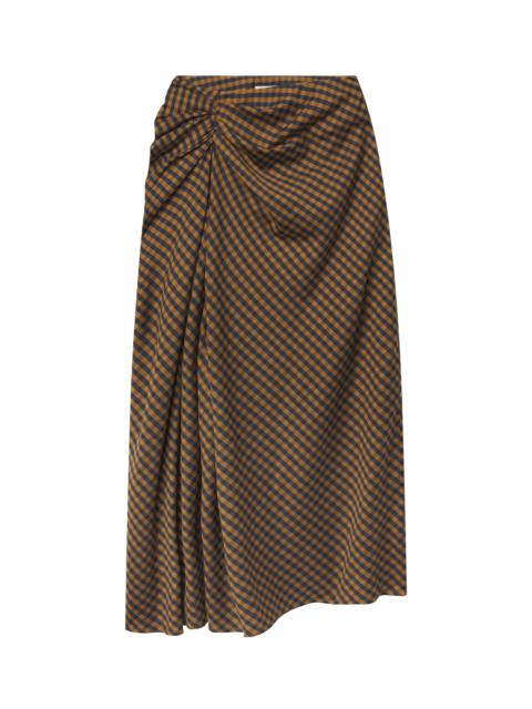 A.L.C. Jean Check Midi Skirt