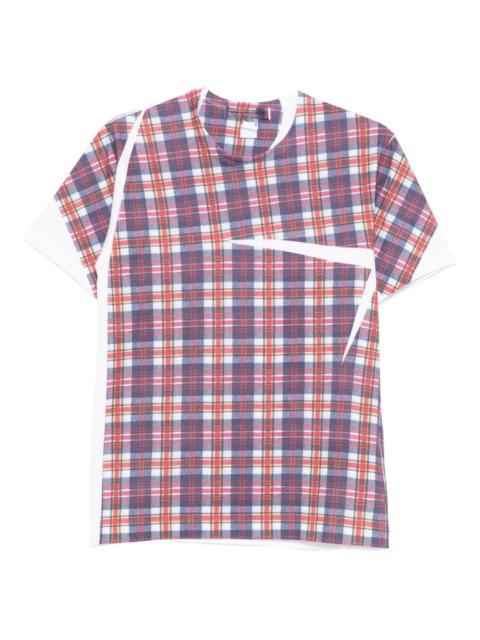 Comme des Garçons SHIRT checked panelled T-shirt