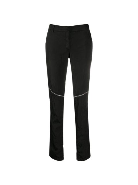 front zipped skinny trousers