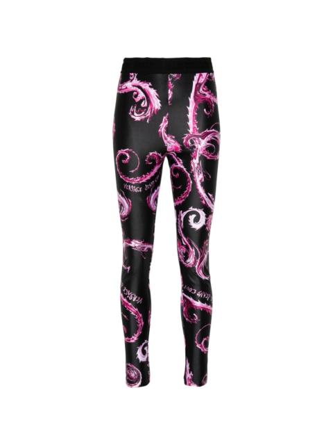 Watercolor Couture-print leggings