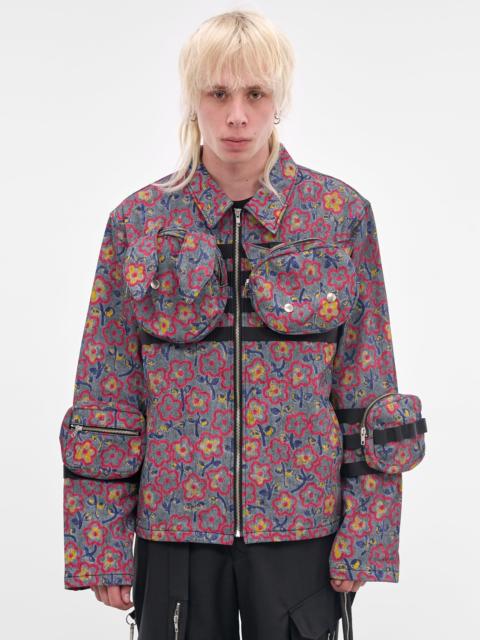 KIDILL Flower Print Pocket Zip Jacket