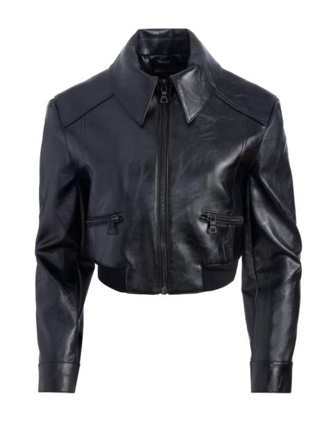 Alice + Olivia HYDE CROPPED VEGAN JACKET