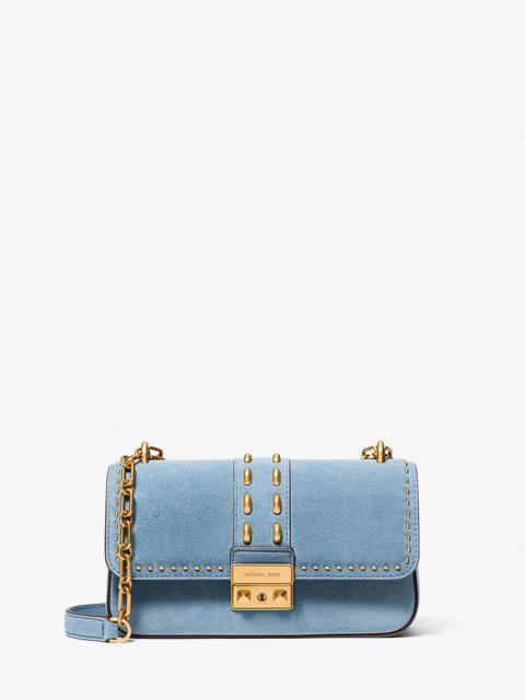 MICHAEL KORS Tribeca Small Studded Suede Shoulder Bag