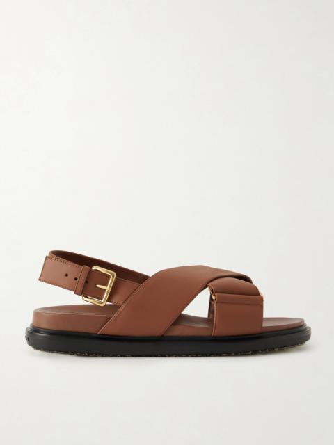 Marni Fussbett Leather Slingback Sandals