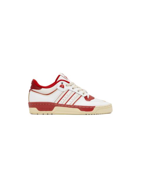 White & Red Rivalry Low 86 Sneakers