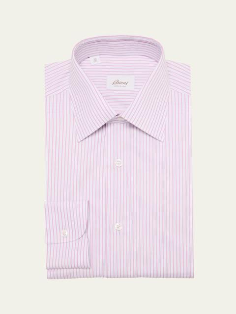 Brioni Men's Cotton Multi-Stripe Dress Shirt