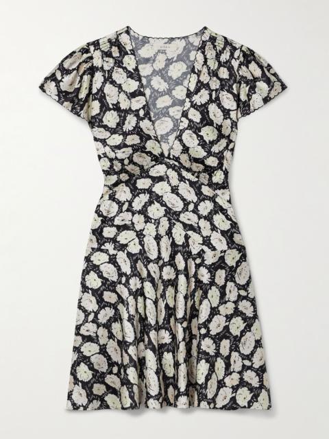 DÔEN Dianne floral-print silk-satin mini dress Multi