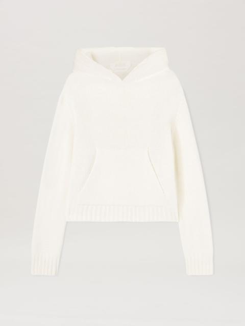 Palm Angels Curved Logo Knitted Hoodie