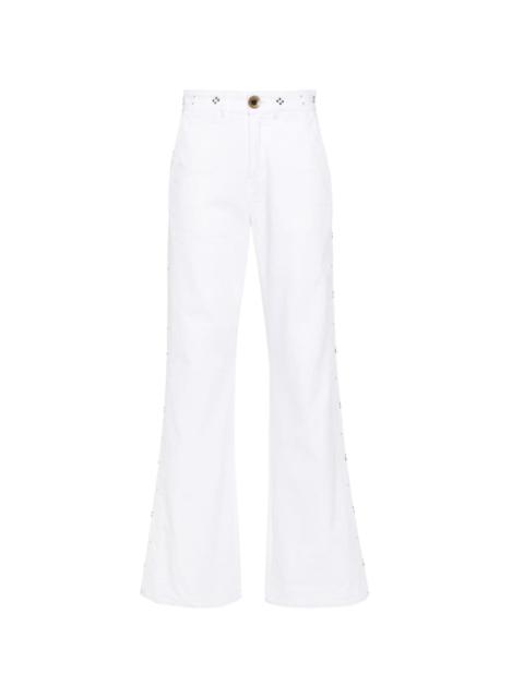 WALES BONNER stud-detail straight-leg jeans