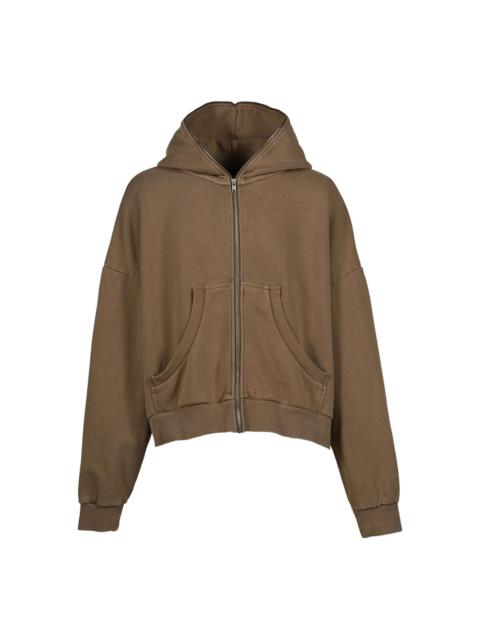 cotton zip-up hoodie