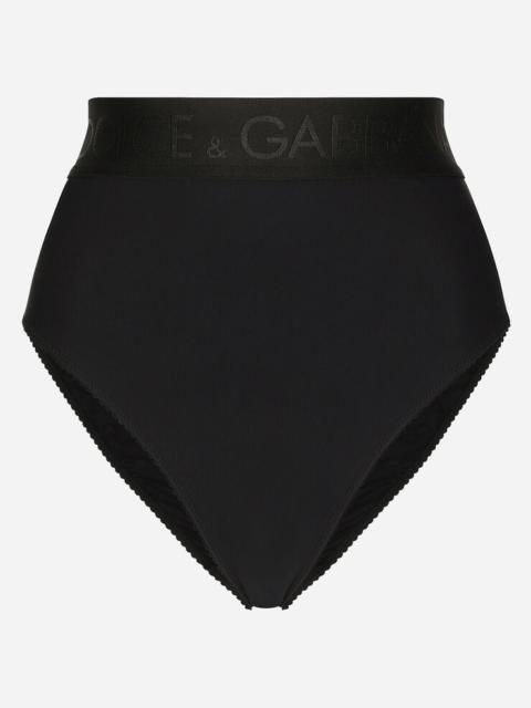 Dolce & Gabbana High-waisted jersey briefs with branded elastic