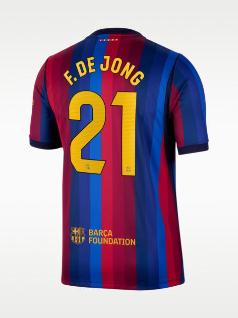 Nike Frenkie de Jong FC Barcelona 2026/27 Stadium Home Men's Nike Dri-FIT Soccer Jersey