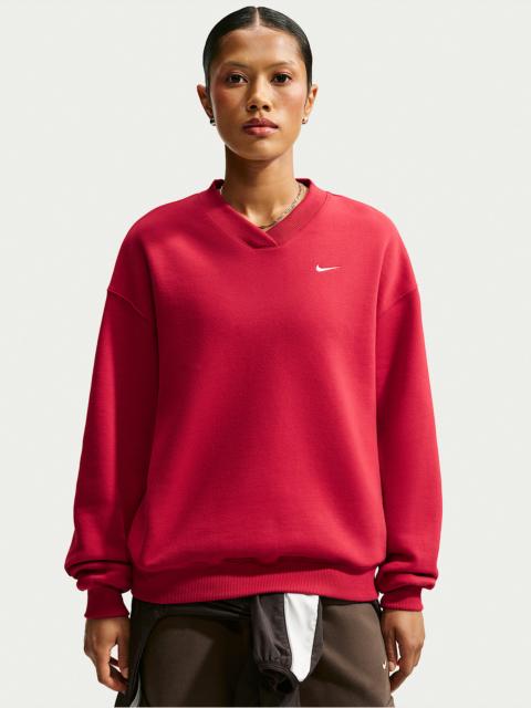 Nike Nike Studio Fleece Medium Weight Women's Oversized V-Neck Top