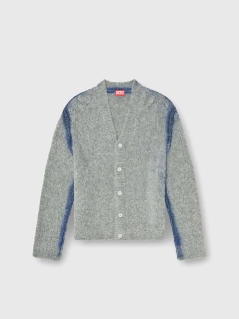 Diesel ALPACA-BLEND CARDIGAN WITH SPRAY-DYED SEAMS