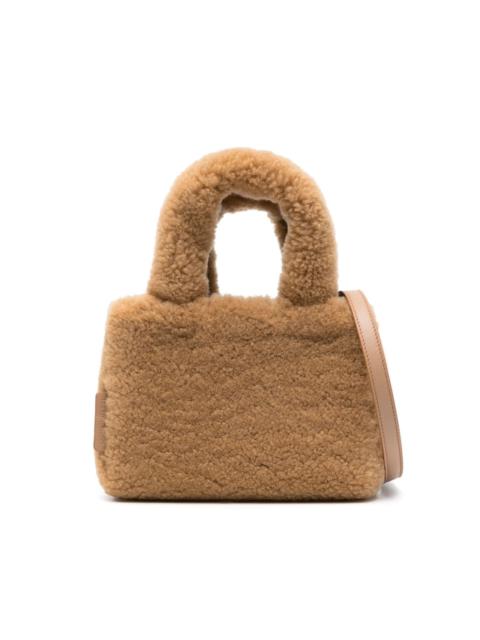 Amina Muaddi Amini Giuly shearling tote bag