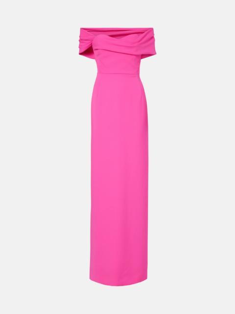 CAROLINA HERRERA Sofia crêpe bustier gown