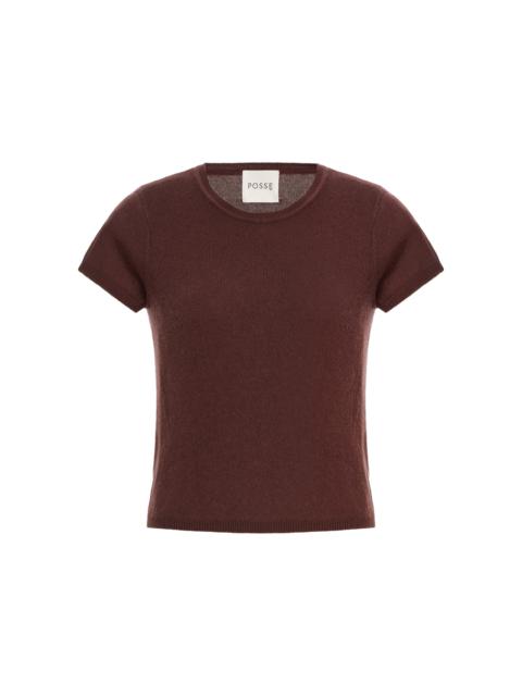 POSSE Freddie Wool-Cashmere T-Shirt brown