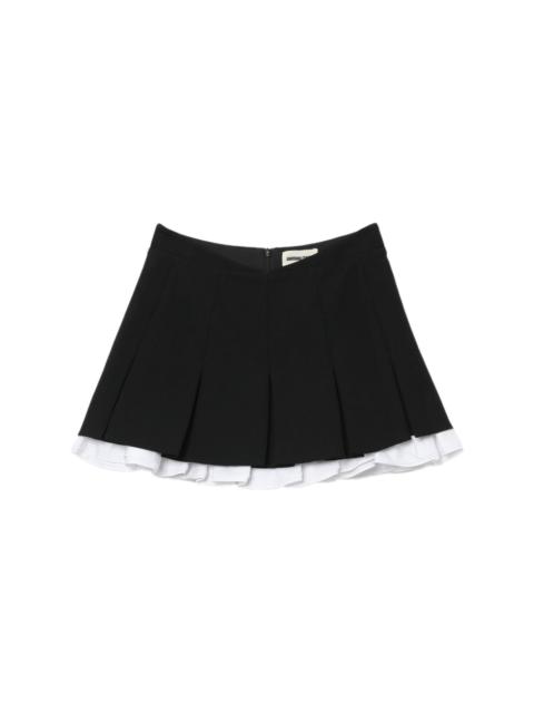 SHUSHU/TONG ruffled-trim pleated miniskirt