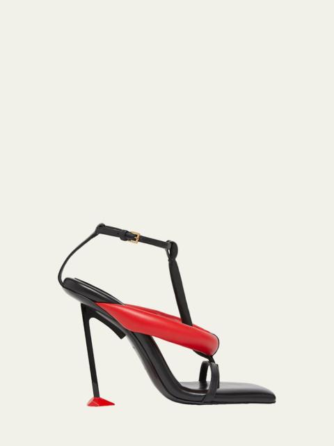 Givenchy 95mm Boudoir Leather Thong Sandals
