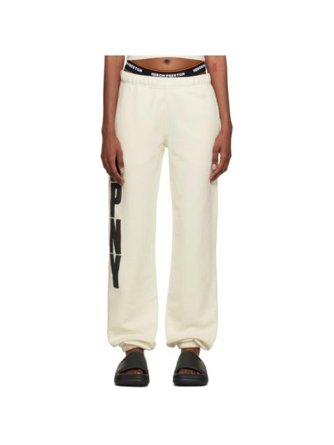 Heron Preston White 'HPNY' Lounge Pants