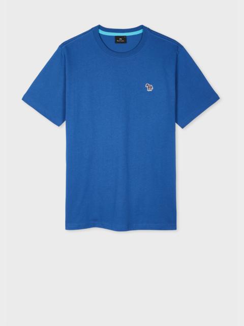 Paul Smith Ocean Blue Organic Cotton Zebra Logo T-Shirt
