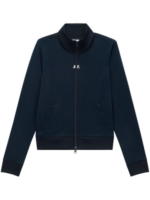 courrèges embroidered-logo tracksuit jacket