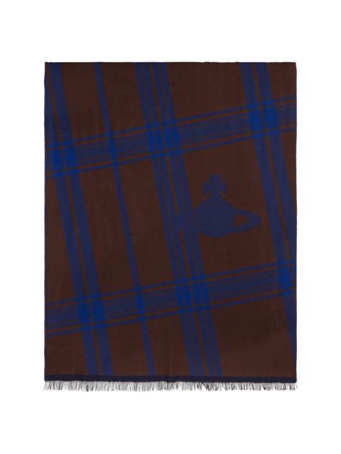 Vivienne Westwood Brown & Navy Wool Scarf