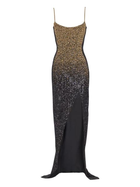 Balmain embroidered long dress