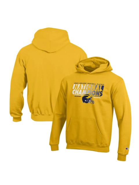 Youth Champion Maize Michigan Wolverines College Football Playoff 2023 National Champions Pullover H