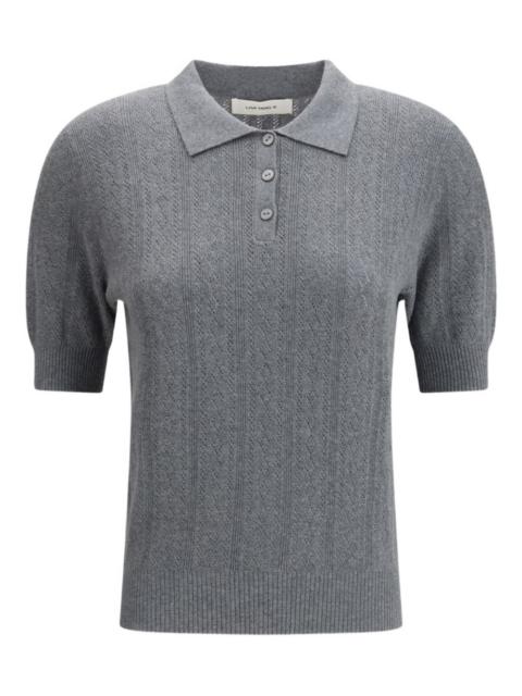 LISA YANG puff-sleeve buttoned polo top